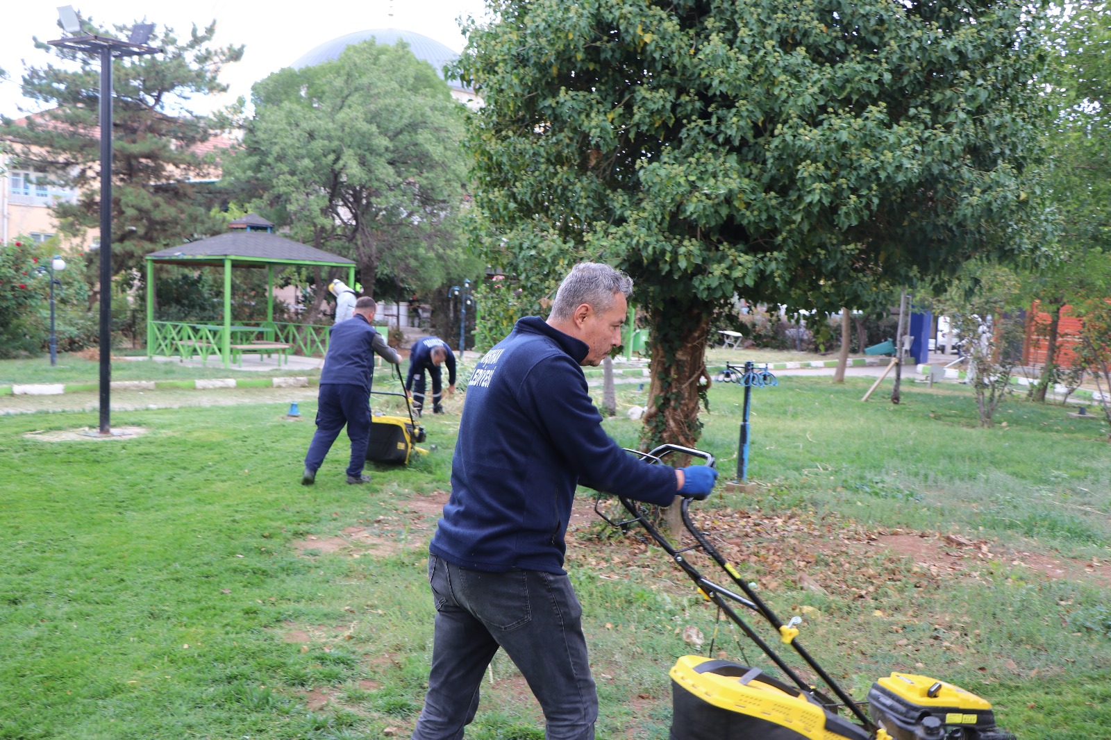 PARK VE BAHÇELER MÜDÜRLÜĞÜ EKİPLERİMİZ ÇİM BİÇME ÇALIŞMALARINI SÜRDÜRÜYOR