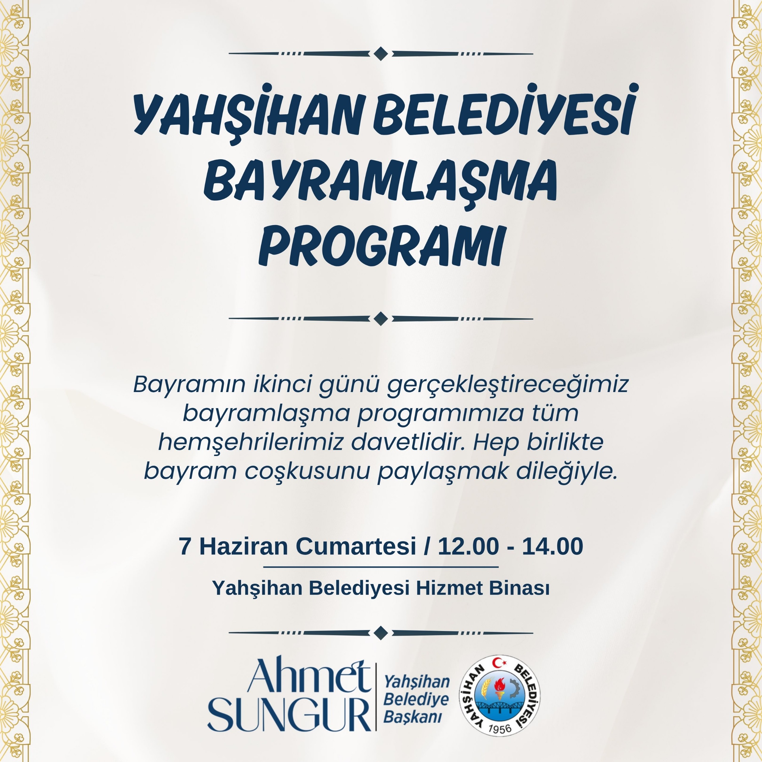 YAHŞİHAN BELEDİYESİ BAYRAMLAŞMA PROGRAMI