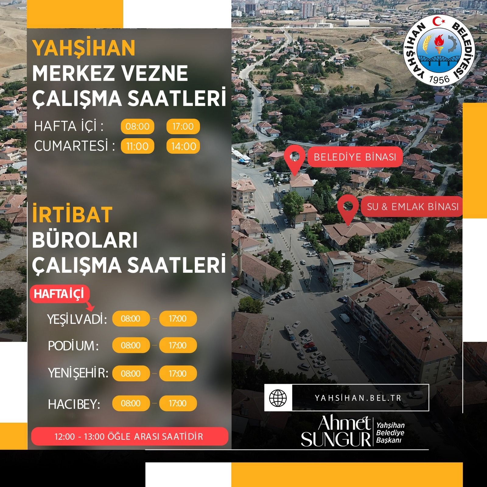 VEZNE VE İRTİBAT BÜROLARI ÇALIŞMA SAATLERİ